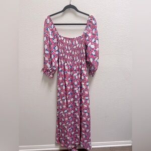 Floral Smocked Maxi Dress